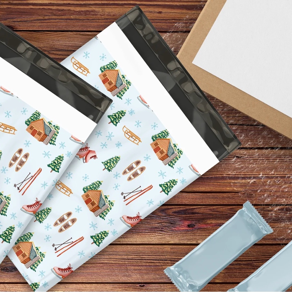 Christmas Snowfall Day Poly Mailers 10x13 Pack of 25 - Picture 9 of 9